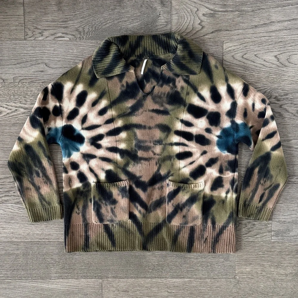 🌼YFG🌼 Chunky Tie-Dye Pullover Sweater, Size M - Picture 1 of 10